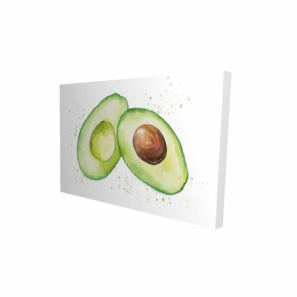 Begin Home Decor 20 x 30 in. Watercolor Open Avocado-Print on Canvas 2080-2030-GA80